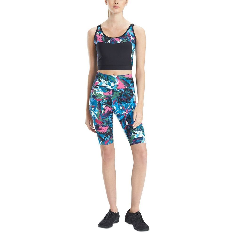 Josie Natori Womens Solstice Bike Shorts Size:Medium:Color:Blue Multi